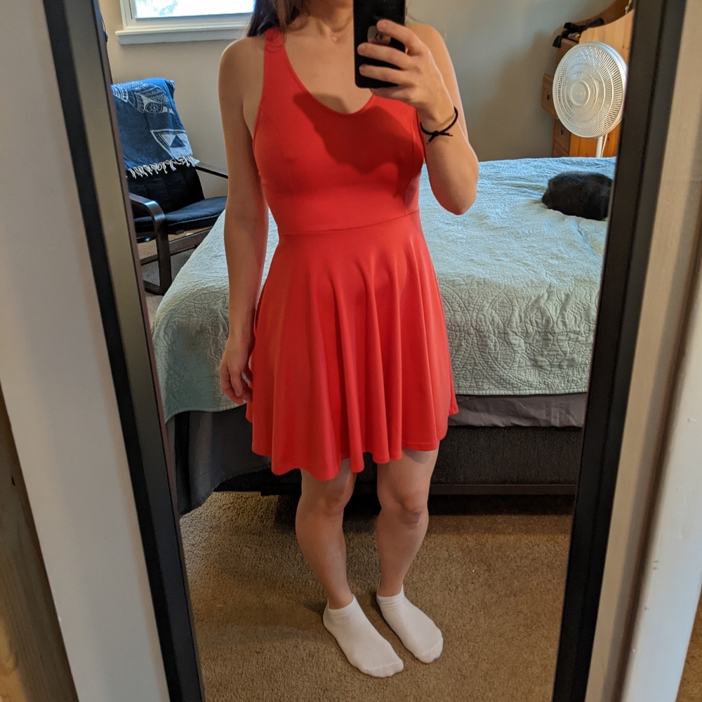 Lush Pink Skater Dress - Size XS